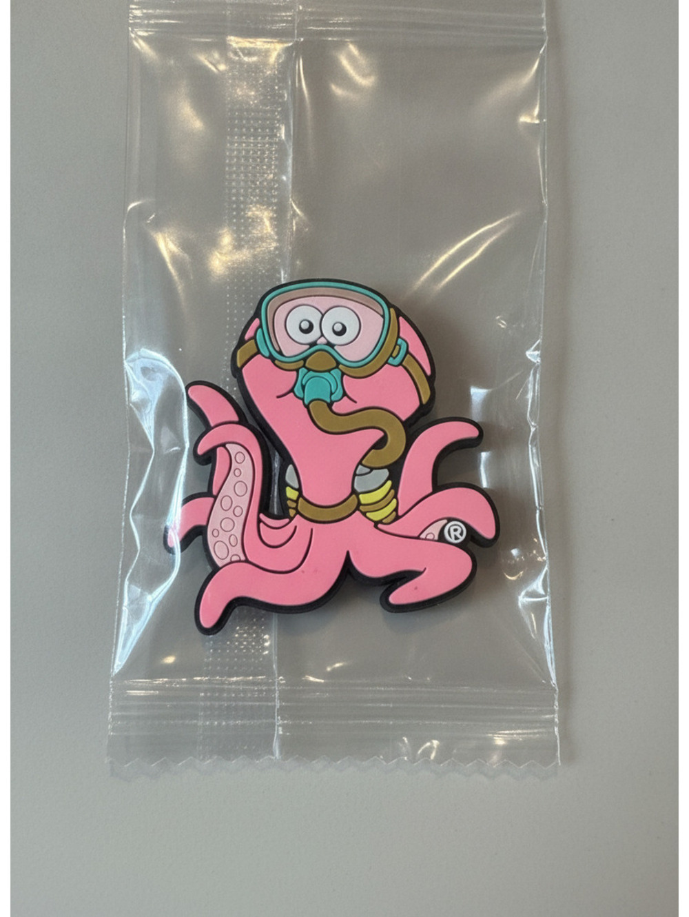 Goldfish Swim School Pink Octopus Croc Style Shoe Charm